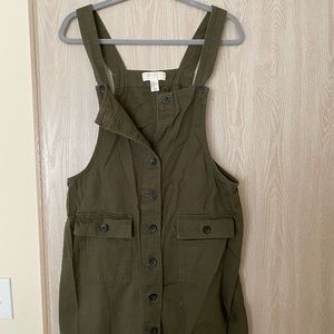 Olive Pinafore Dress
